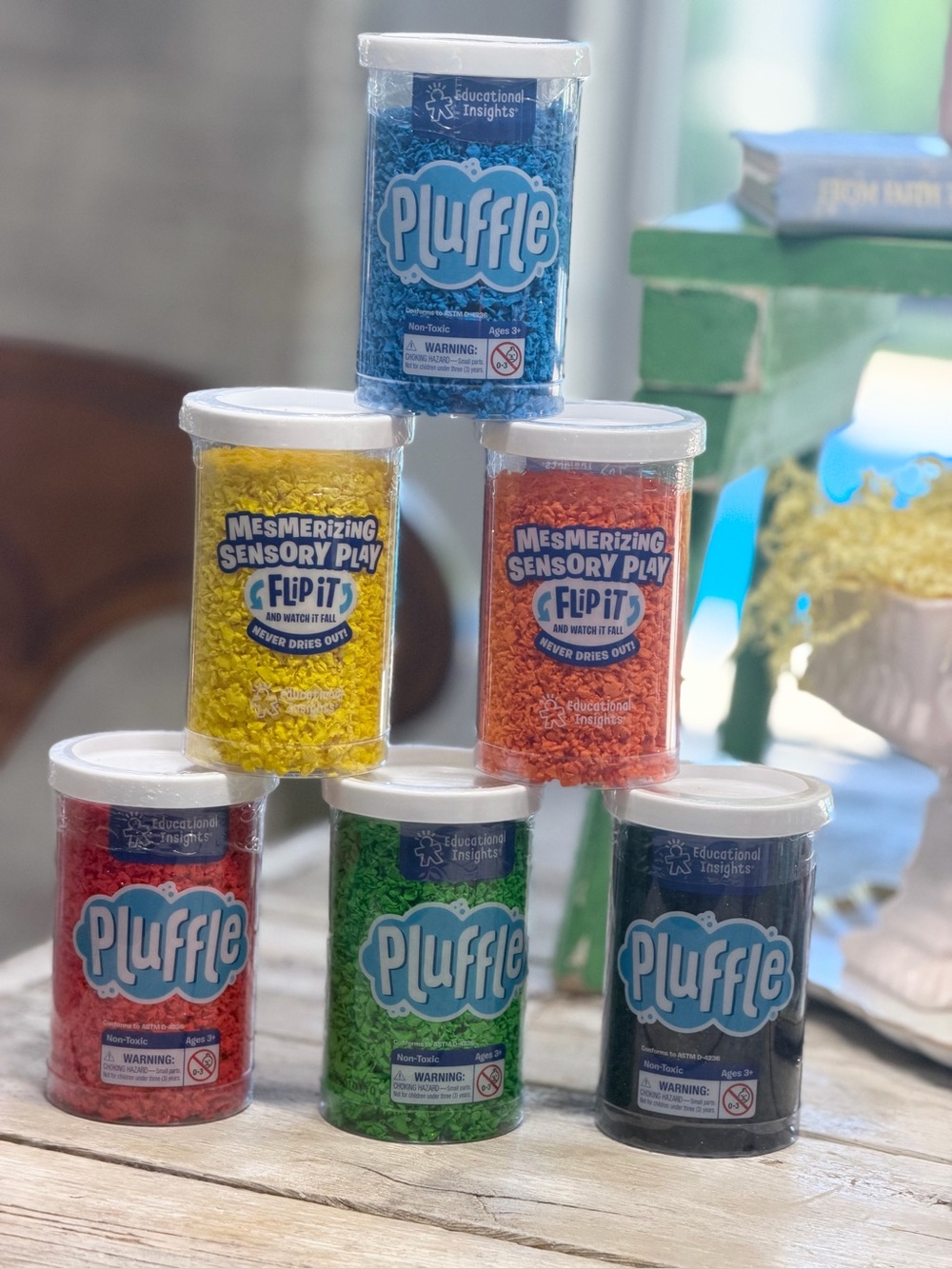 6 Colors Sensory Play Foam Pluffle. STEM Play | Tactile | Screen Free Play